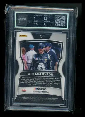 2018 Panini Prizm NASCAR William Byron #31 RC Racing Arena Club 9.5 - Racing Card Single