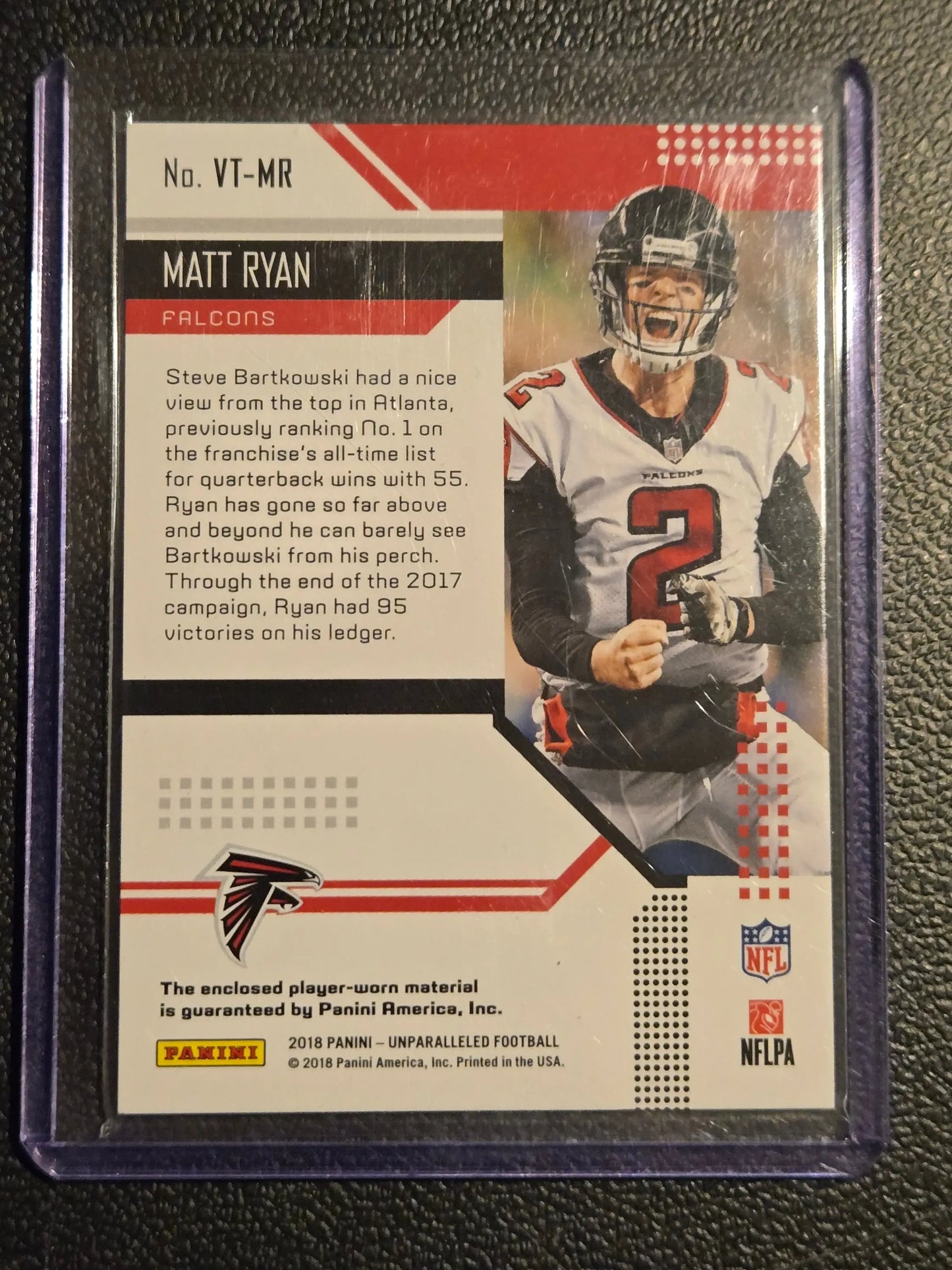 2018 Panini Unparalleled #VT-MR Matt Ryan Victorious Memorabilia - Football Card Single