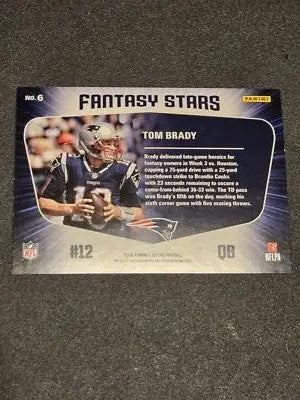 2018 Score #6 Tom Brady Fantasy Stars - Football Card Single