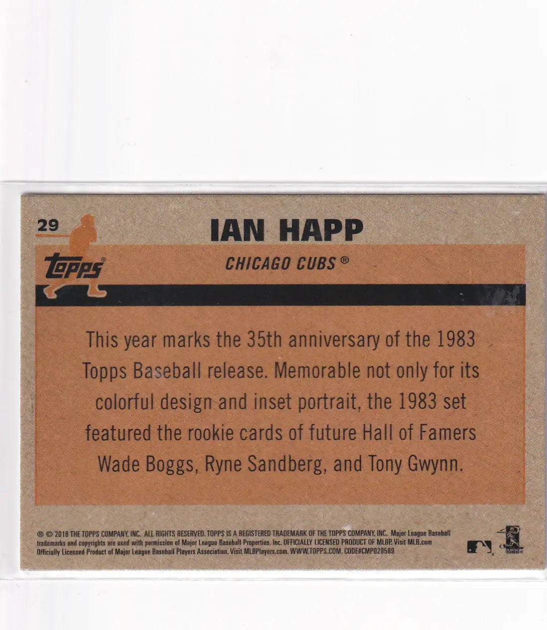 2018 TOPPS #29 IAN HAPP MOJO- CHICAGO CUBS - Baseball Card Single