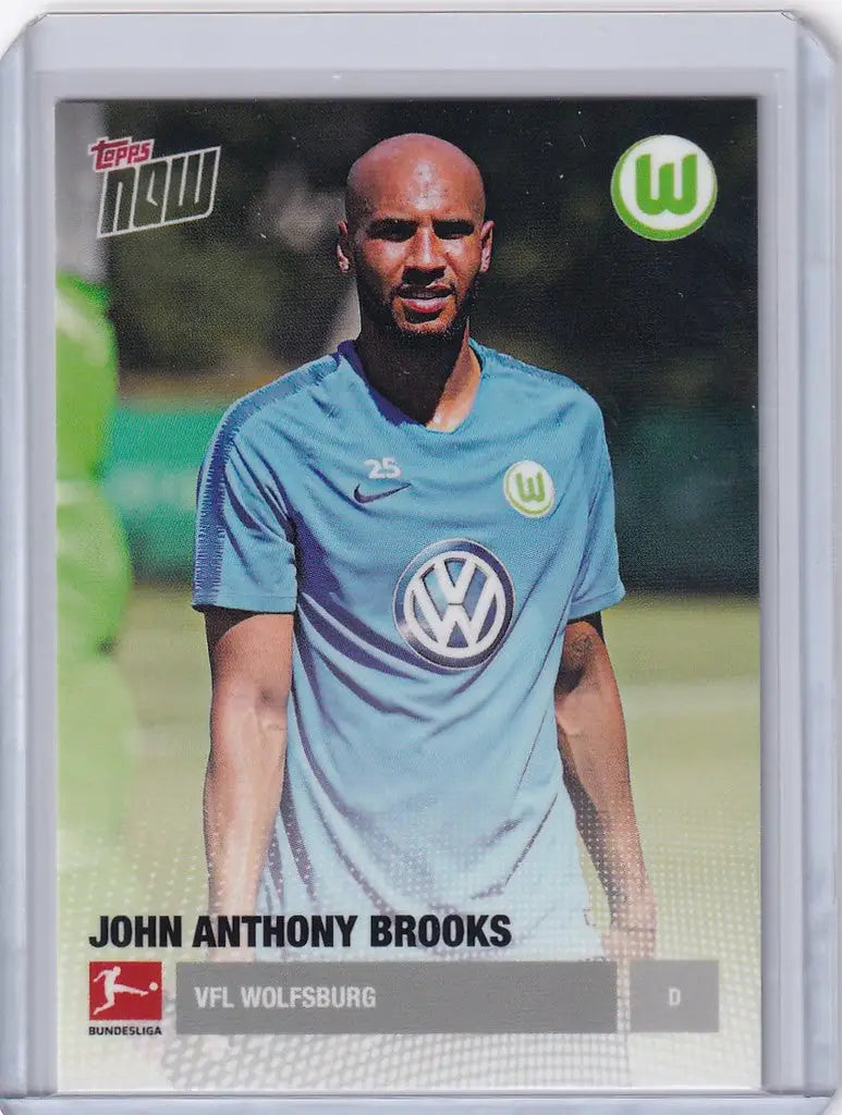Soccer trading card of John Anthony Brroks in light blue jersey with Volkswagen sponsorship