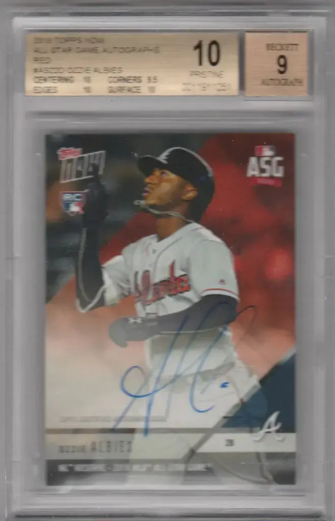 2018 Topps Now Ozzie Albies RC AUTO 7/10 BGS 10 PRISTINE Atlanta Braves - Baseball Card Single