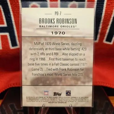 2018 Topps Update Postseason Preeminence Brooks Robinson - Baseball Card Single