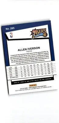 2019-20 Hoops Premium Stock #285 Allen Iverson - Basketball Card Single