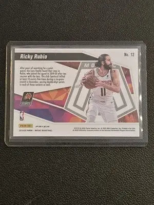 2019-20 Panini Mosaic #12 Ricky Rubio Give and Go Mosaic - Basketball Card Single