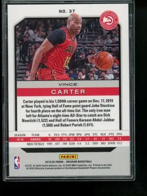 2019-20 Panini Obsidian Vince Carter #37 Basketball - Basketball Card Single