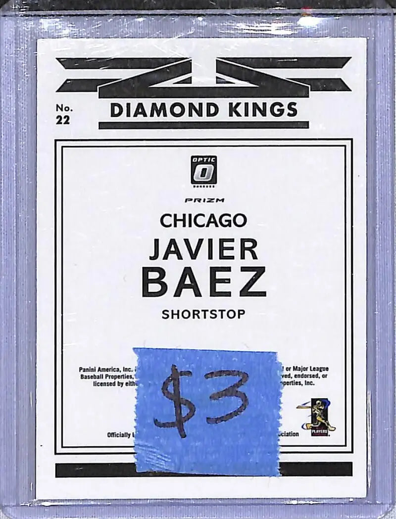 2019 Donruss Optic Lime Green #22 Javier Baez NM-MT