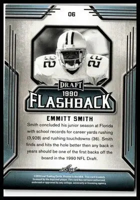2019 Leaf Draft #06 Emmitt Smith Draft Flashback - Football Card Single