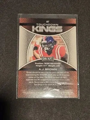 2019 Leaf Draft #87 A.J. Brown - Football Card Single