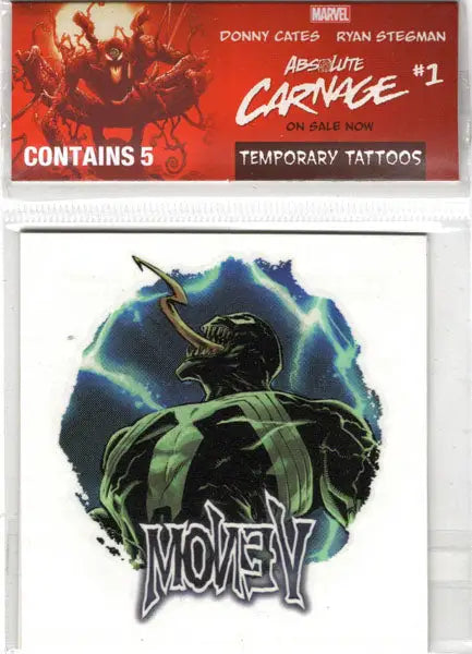 Venom temporary tattoos from Marvel Absolute Carnage for Carnage Temporary Tattoos collection