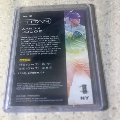 2019 Panini Chronicles Titan #10 Aaron Judge MVP Trading Card for collectors