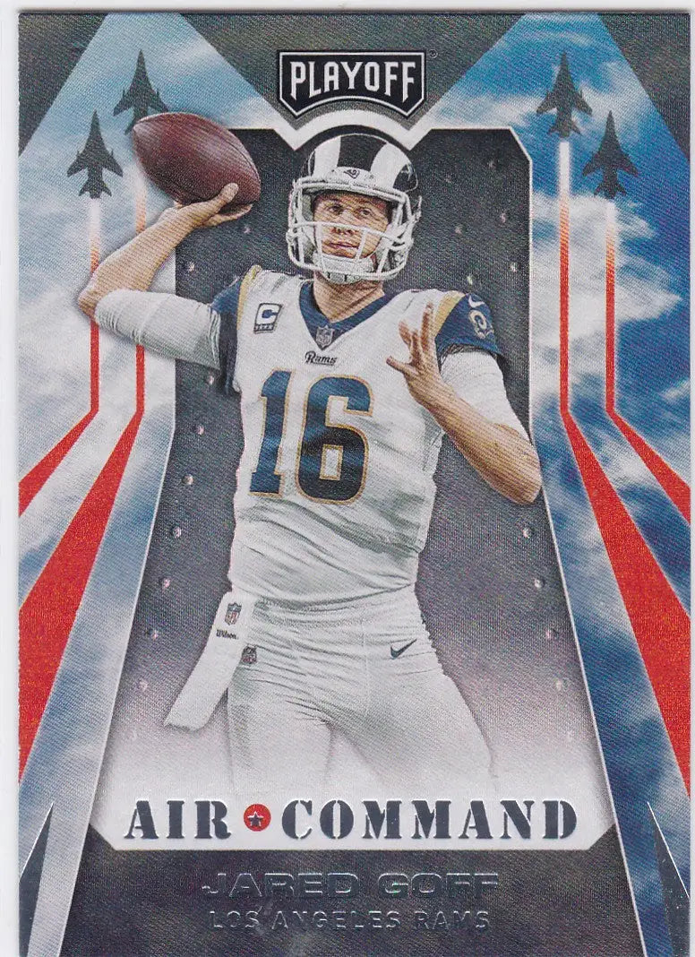 2019 Panini Playoff #18 Jared Goff Air Command Los Angeles Rams - Football Card Single
