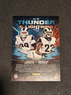 2019 Panini Playoff #20 Aaron Donald / Marcus Peters Thunder & Lightning - Football Card Single