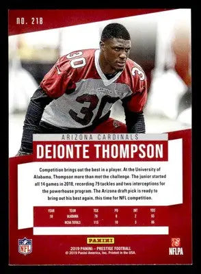 2019 Panini Prestige #218 Deionte Thompson Xtra Points Green - Football Card Single