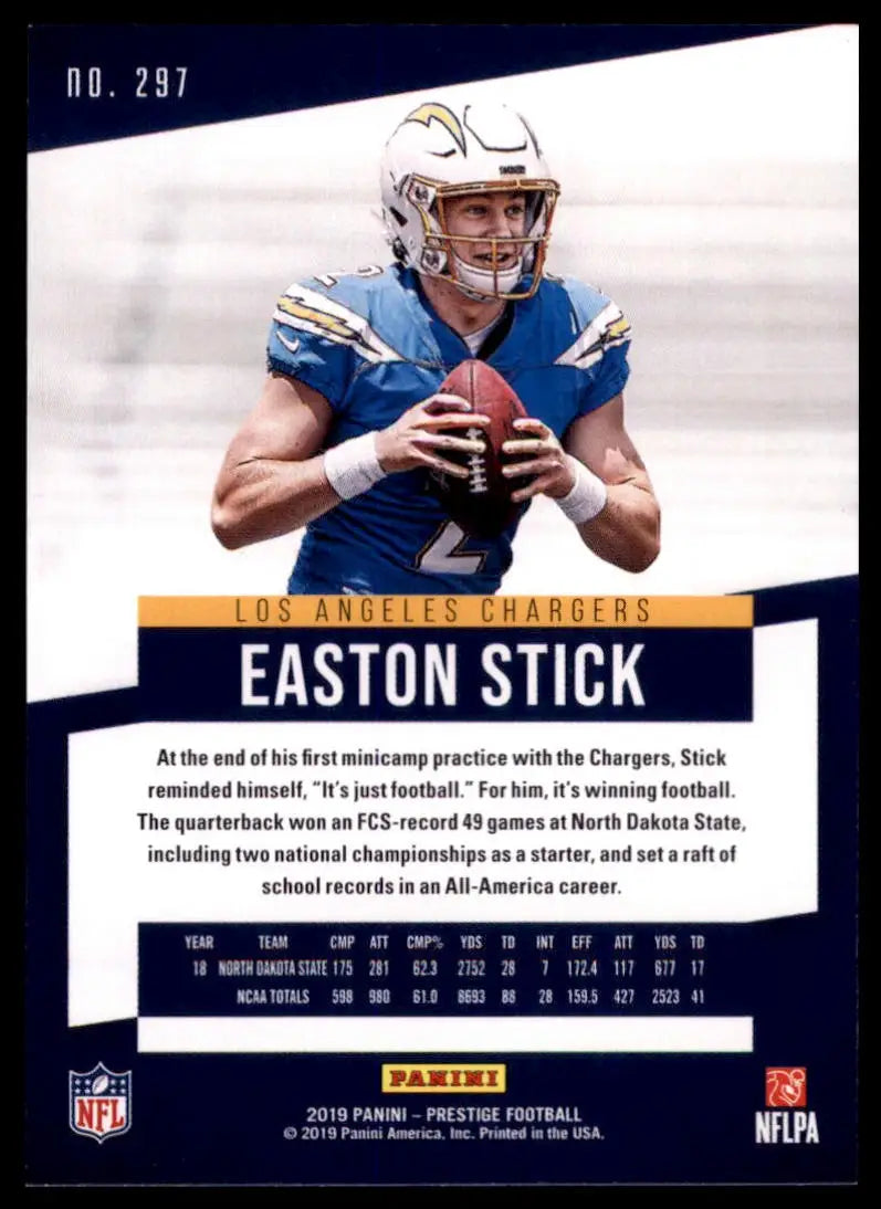 2019 Panini Prestige Easton Stick RC 297 Los Angeles Chargers NM - Football Card Single