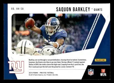 2019 Panini Prestige #HH-SB Saquon Barkley Highlight Reel New York Giants - Football Card Single