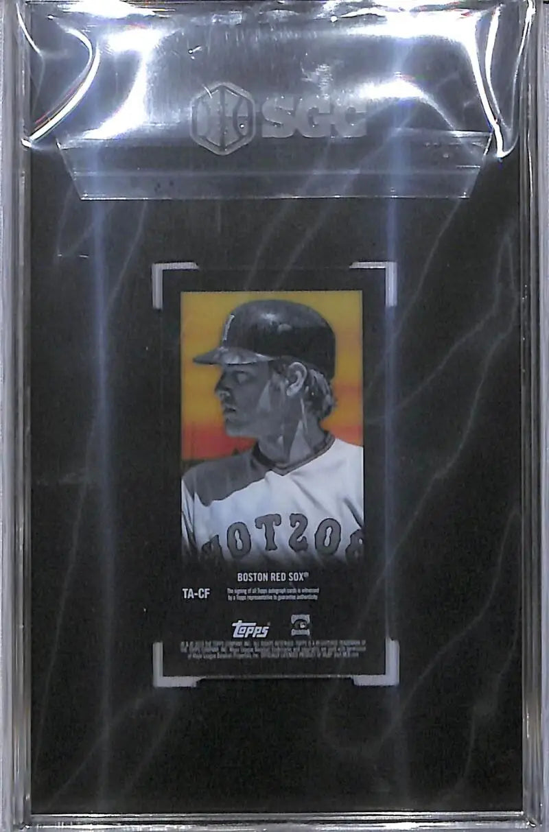 2019 Topps Clearly Authentic #TA-CF Carlton Fisk SGC 10 Gem Auto 38/50 Boston Red Sox - Baseball Card Single