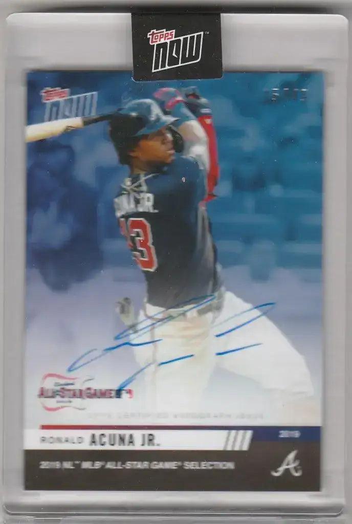 2019 Topps Now AUTO NL-3A Ronald Acuna Jr NL All Star Selection Braves 15/49 - Baseball Card Single