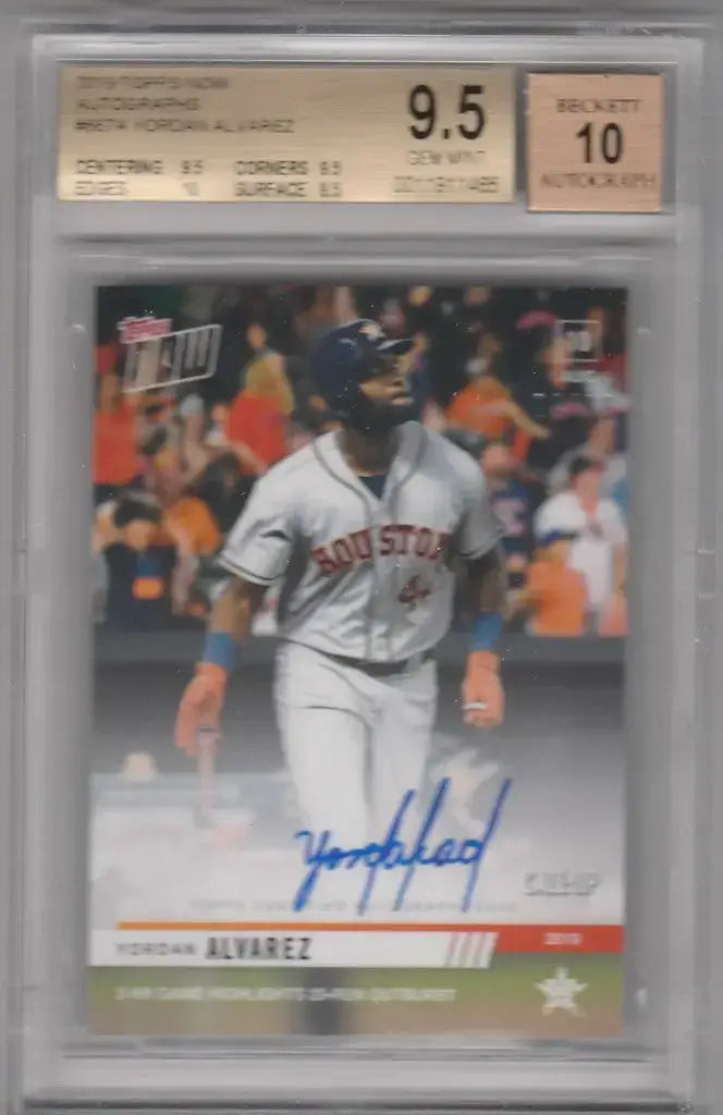 2019 Topps Now Autographs 667A Yordan Alvarez BGS 9.5 ASTROS 24/99 - Baseball Card Single