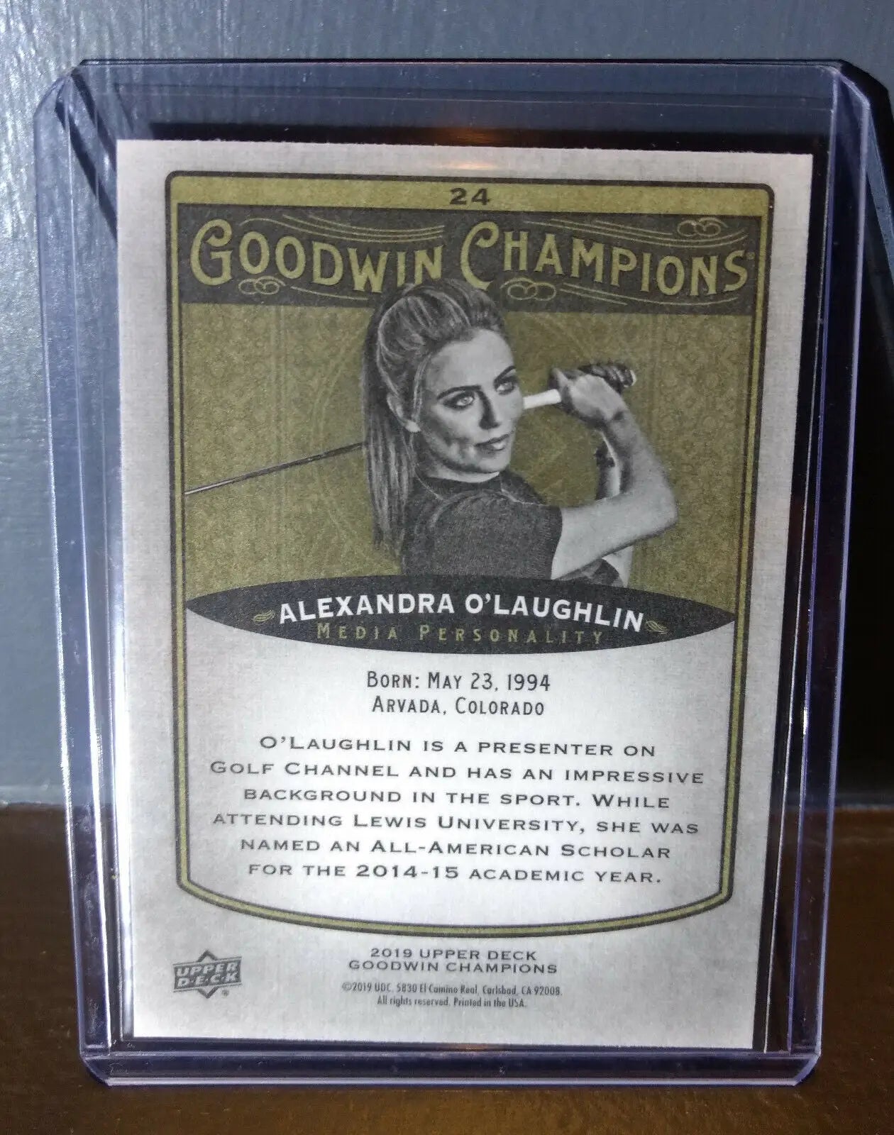 2019 Upper Deck Goodwin Champions Alexandra O’Laughlin Media Personality Card - Non-Sports Card Single
