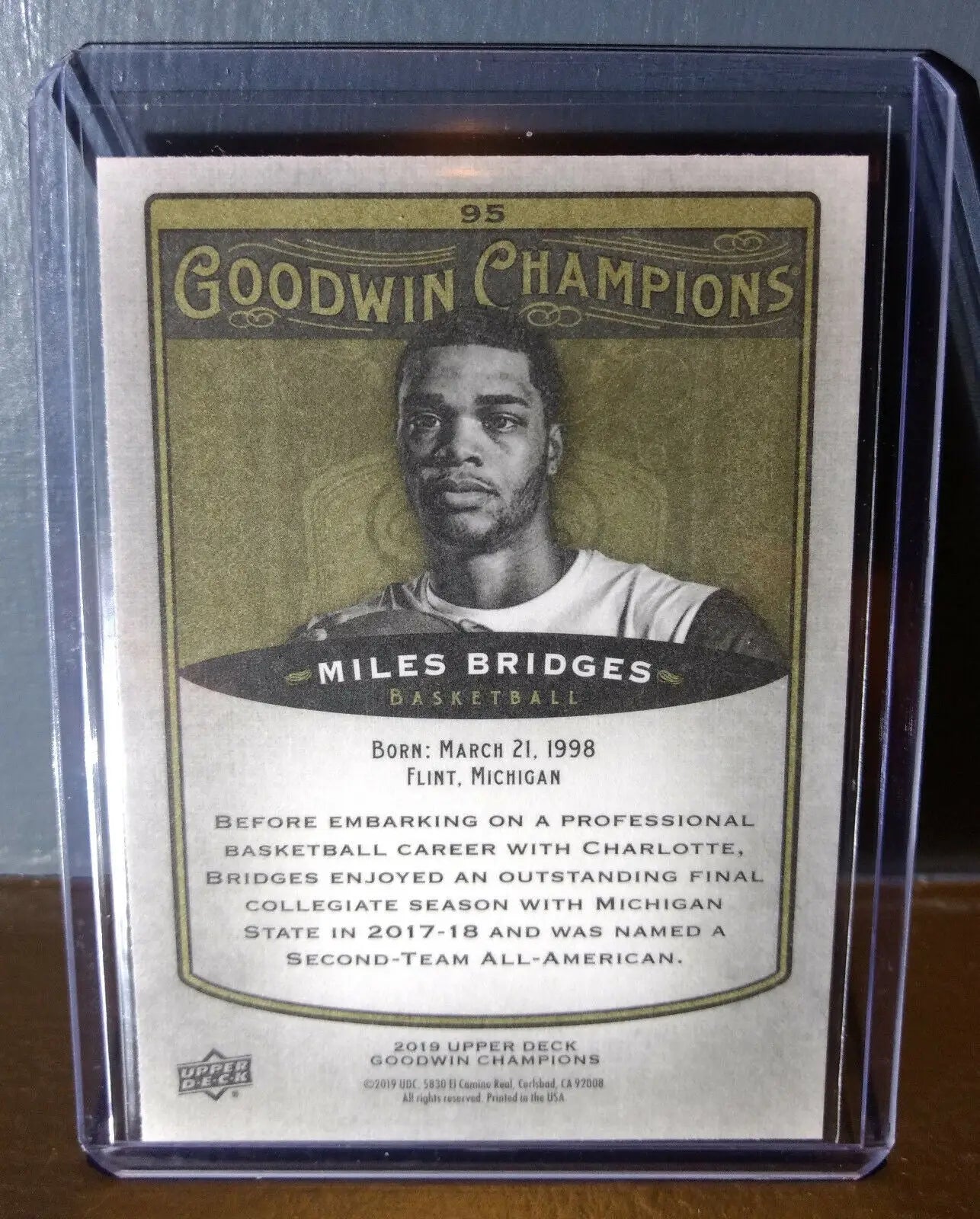 2019 Upper Deck Goodwin Champions Miles Bridges #95 Basketball Card - Basketball Card Single