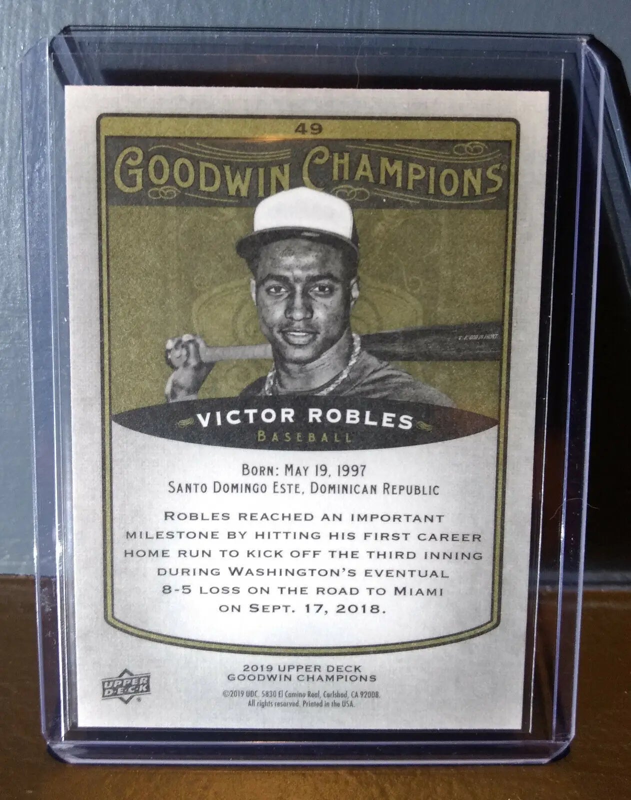 2019 Upper Deck Goodwin Champions Victor Robles #49 Baseball Card - Baseball Card Single