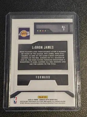 2020-21 Donruss Optic #9 LeBron James T-Minus 3...2...1 - Basketball Card Single