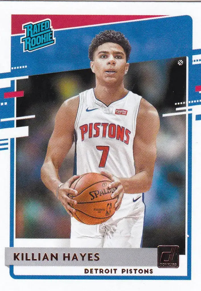 2020-21 NBA Hoops #204 Killian Hayes Rated Rookie RC Detroit Pistons - Basketball Card Single