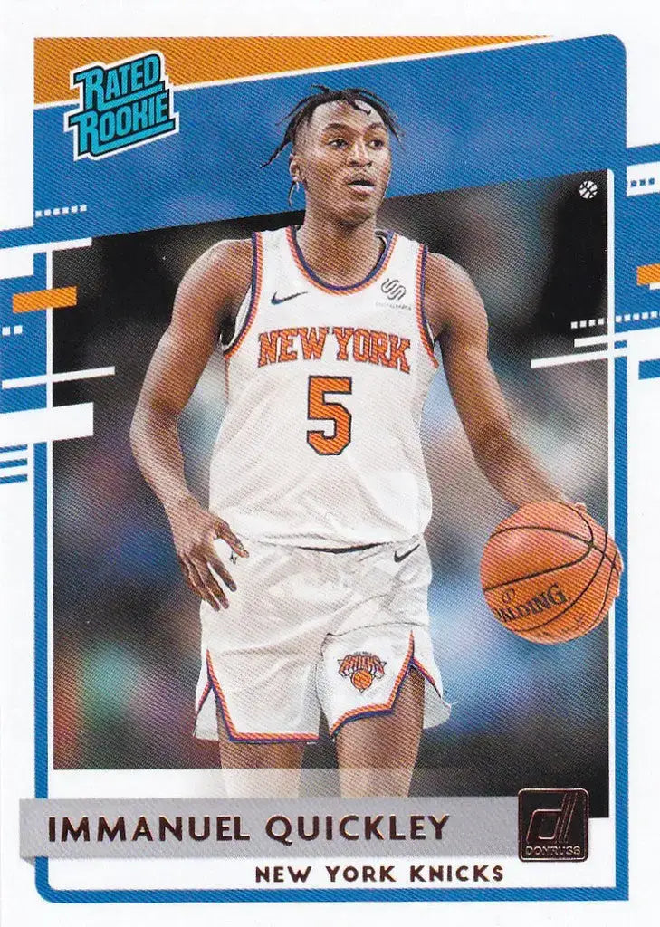2020-21 NBA Hoops #213 Immanuel Quickly Rated Rookie New York Knicks - Basketball Card Single