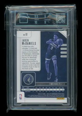 2020-21 Panini Absolute Red Jaden McDaniels #61 151/199 RC Arena Club 9.5 - Basketball Card Single