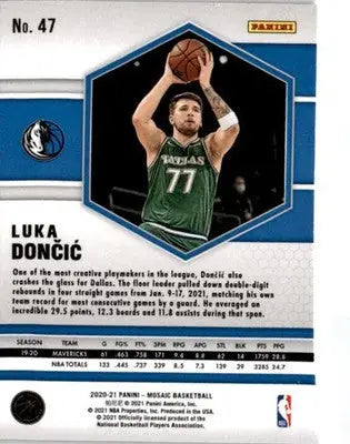 2020-21 Panini Mosaic #47 Luka Doncic - Basketball Card Single