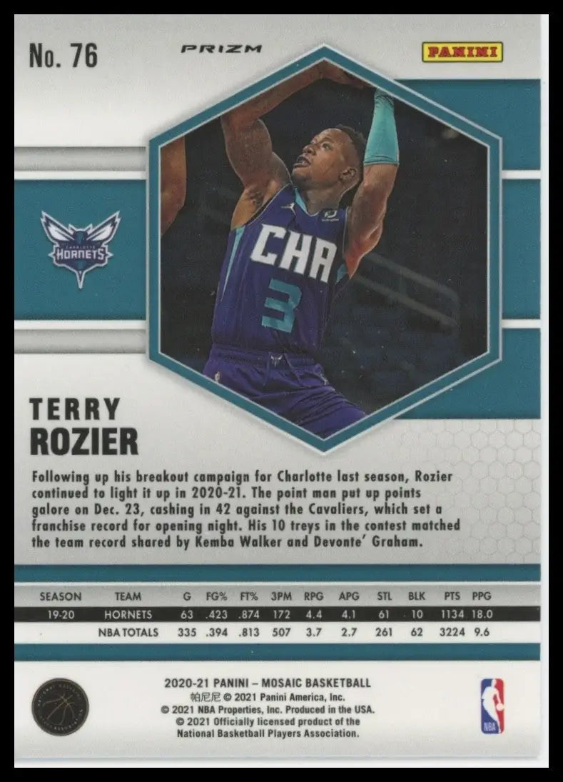 2020-21 Panini Mosaic - Terry Rozier #76 Green Mosaic Prizm