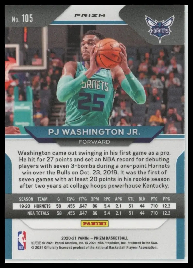 2020-21 Panini Prizm - PJ Washington Jr. #105 Hyper Prizm