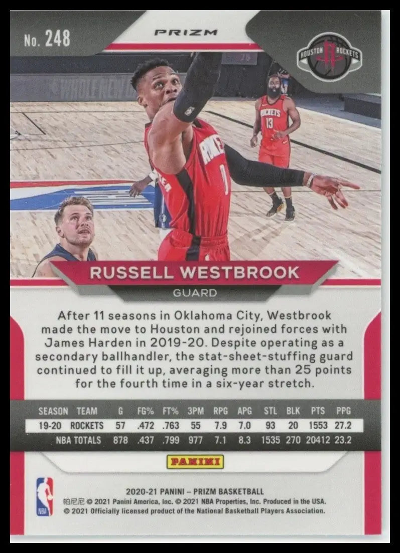 2020-21 Panini Prizm - Russell Westbrook #248 Silver Prizm - Basketball Card Single