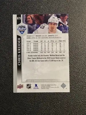 2020-21 Upper Deck #673 Chris Kreider - Hockey Card Single