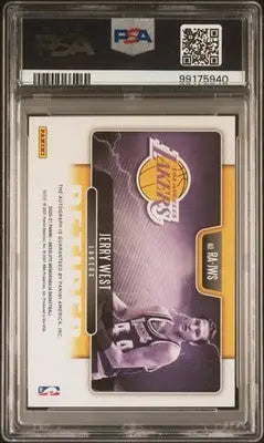 2020 Absolute Retired Autographs Jerry West Retired Auto-Level 2 PSA 8 #/10 - Basketball Card Single