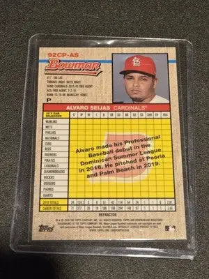 2020 Bowman Heritage #92CP-AS Alvaro Seijas Chrome Prospects Refractor #/199 - Baseball Card Single