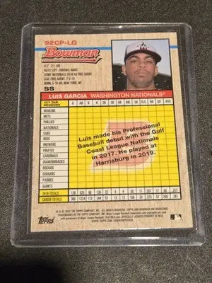 2020 Bowman Heritage #92CP-LG Luis Garcia Chrome Prospects Blue #/99 - Baseball Card Single