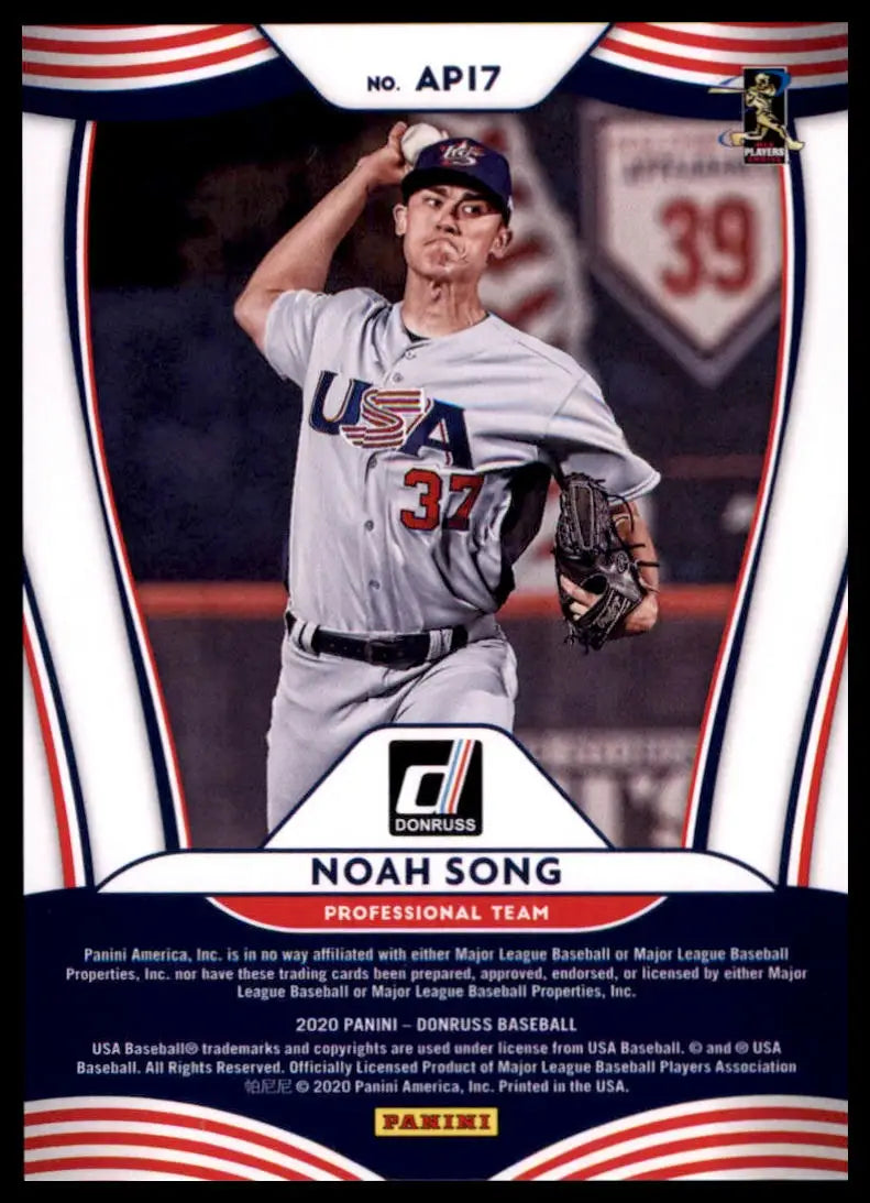 2020 Donruss - American Pride Silver Doug Nikhazy / Noah Song AP17 /399 USA NM - Baseball Card Single