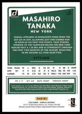 2020 Donruss - Baby Shark Emoji Masahiro Tanaka 120 New York Yankees Baseball NM - Baseball Card Single