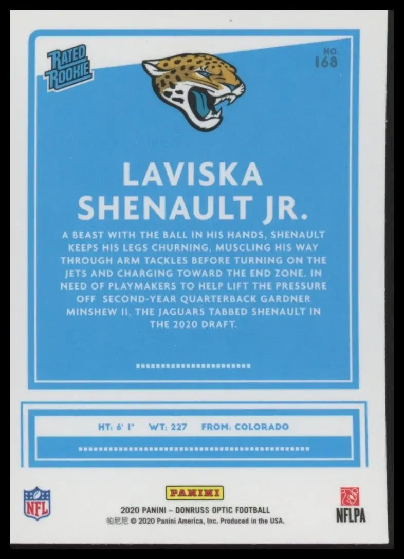 2020 Donruss Optic Rookie Laviska Shenault Jr #168 Jacksonville Jaguars Football - Football Card Single