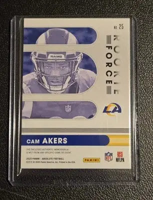 2020 Panini Absolute #25 Cam Akers Rookie Force - Football Card Single