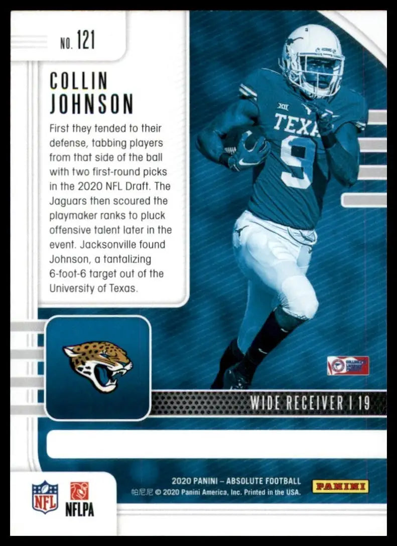 2020 Panini Absolute Rookie Collin Johnson #121 Jacksonville Jaguars Football - Football Card Single