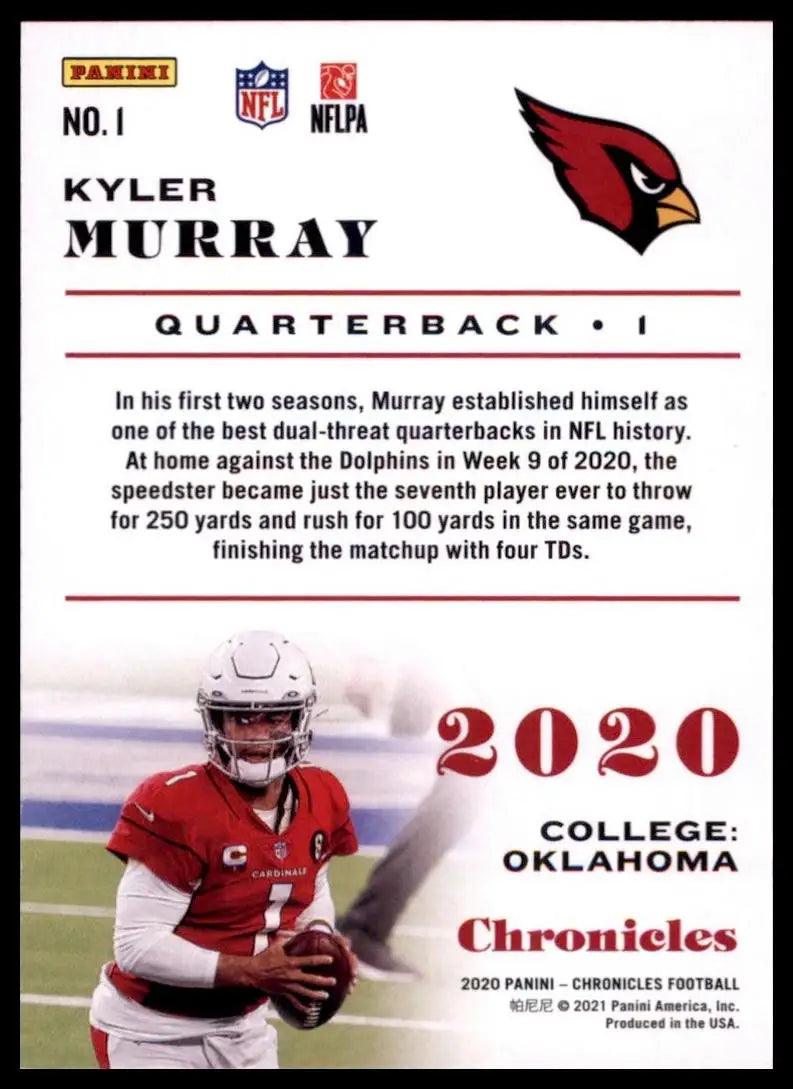 2020 Panini Chronicles - Kyler Murray #1 - Football Card Single