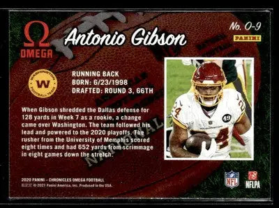 2020 Panini Chronicles #O-9 Antonio Gibson Omega - Football Card Single