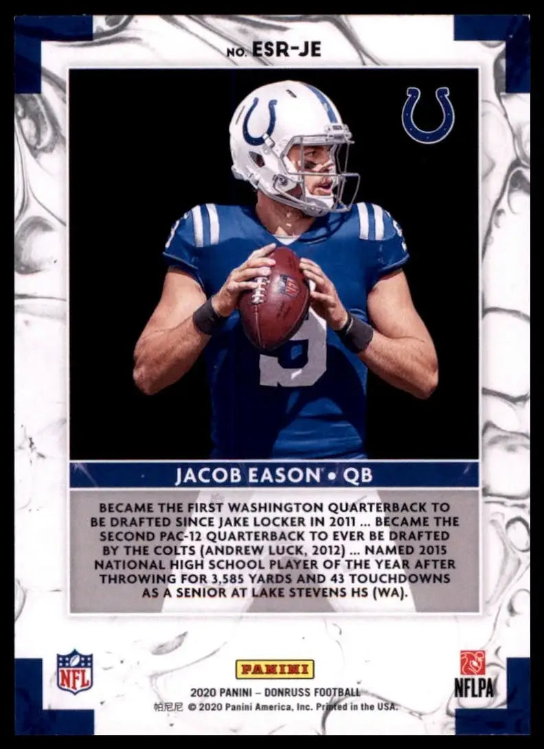 2020 Panini Donruss - Elite Series Rookies Jacob Eason #ESR-JE (RC) - Football Card Single
