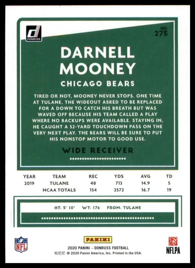2020 Panini Donruss - Rookie Darnell Mooney #275 (RC) - Football Card Single