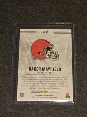 2020 Panini Illusions #57 Baker Mayfield Trophy Collection Sapphire - Football Card Single