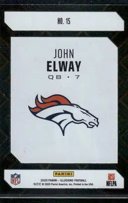 2020 Panini Illusions Clear Shots John Elway #15 Football - Football Card Single