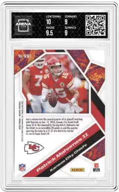 2020 Panini Mosaic Will to Win Patrick Mahomes II #WW1 Football Arena Club 9.5